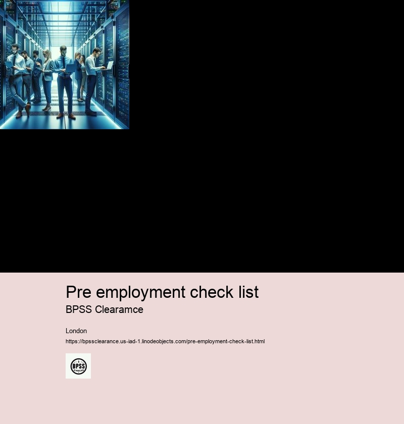 What is another word for pre employment checks?